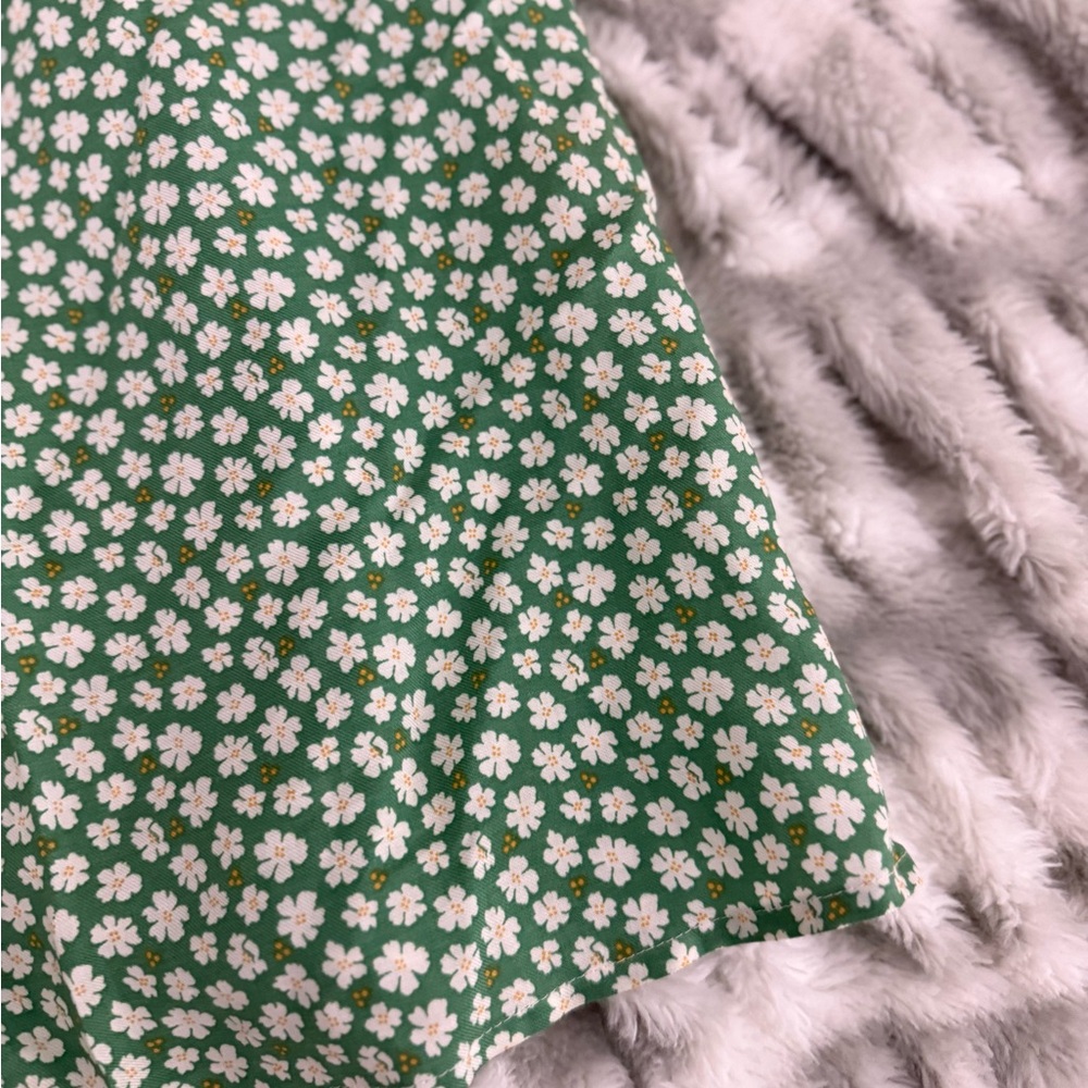 Reformation Green Mini Dress with White Daisy Print - Picture 7 of 12